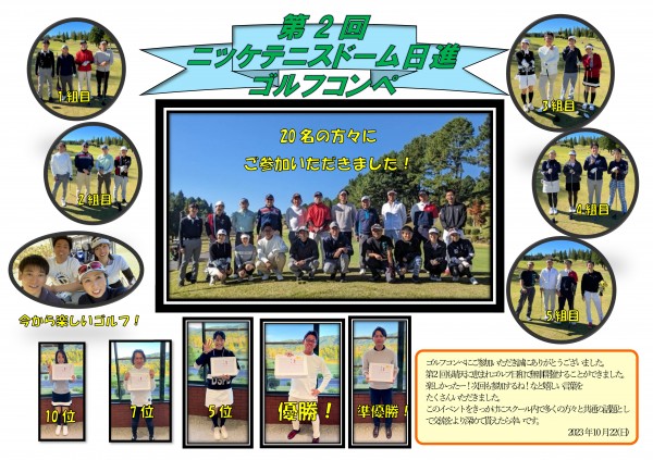 第2回ゴルフコンペ結果
